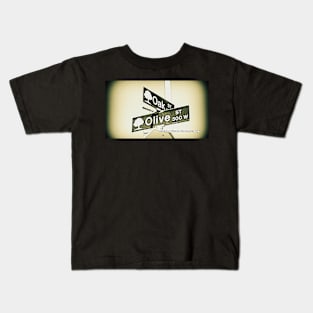 Oak Street & Olive Street1, Inglewood, CA by Mistah Wilson Kids T-Shirt